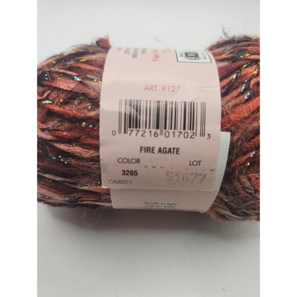 Moda Dea Gleam Yarn Fire Agate Bulky 5 Mohair Blend Novelty 50g 76 yds Skein - Picture 3 of 8